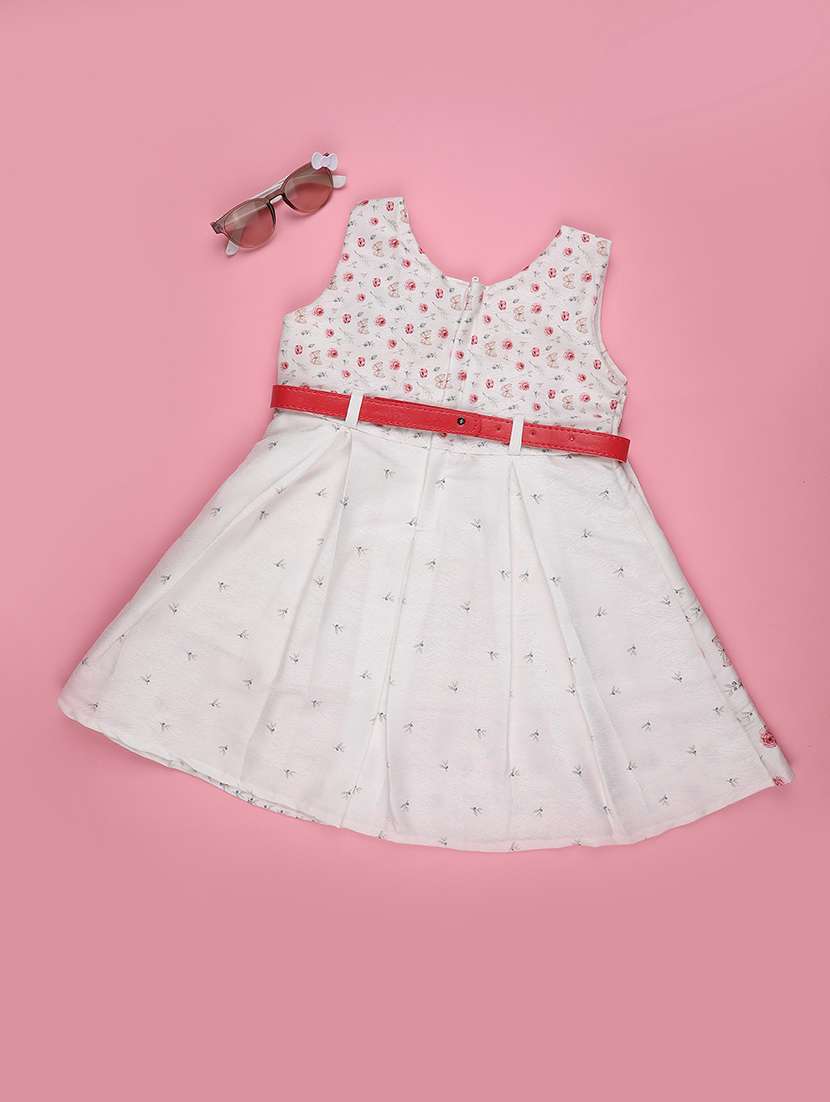 girls floral printed sleeveless frock - 22302930 -  Standard Image - 1