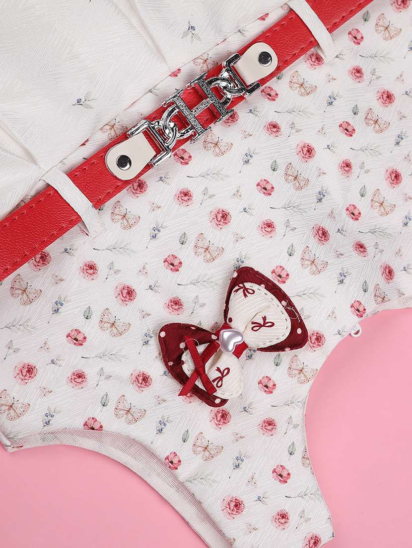 girls floral printed sleeveless frock - 22302930 -  Standard Image - 4