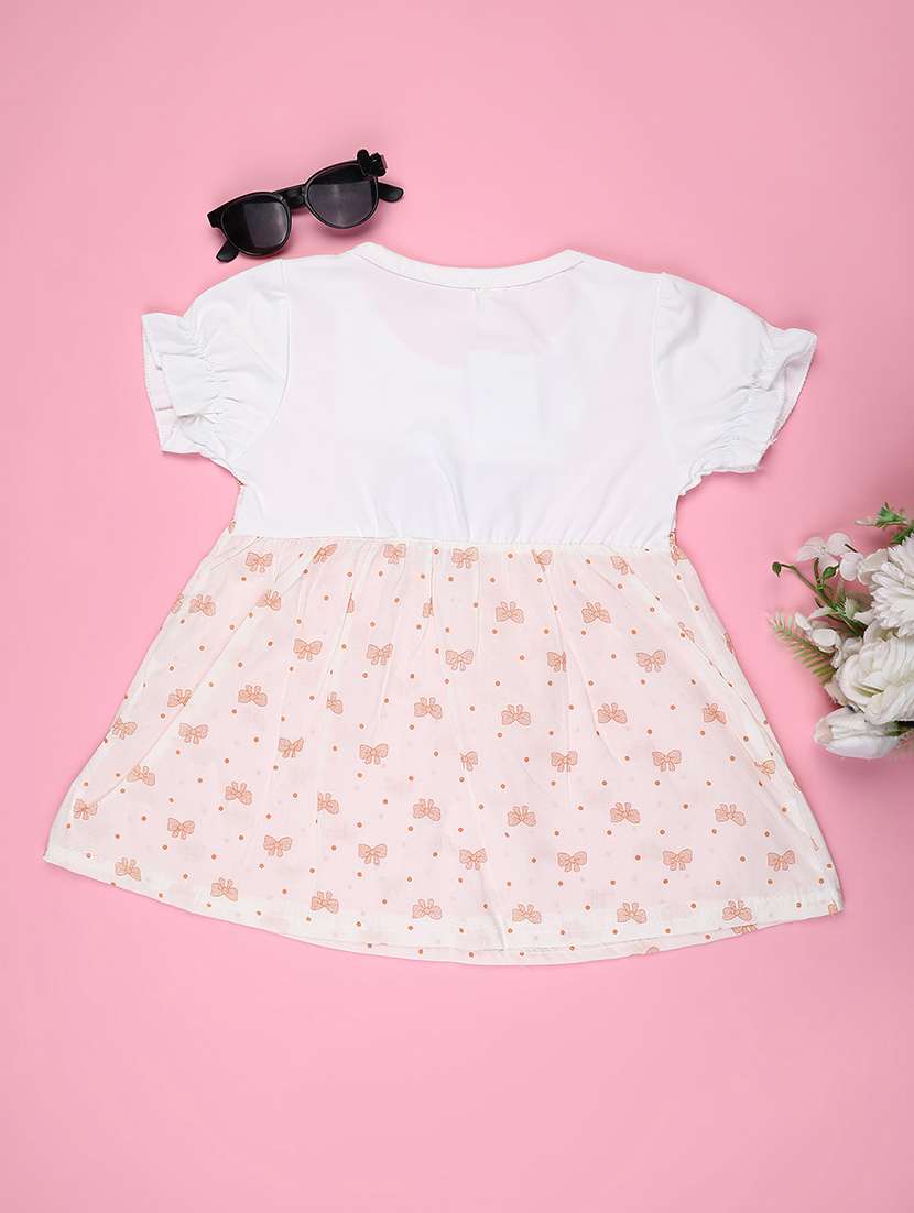 girls short sleeve flared dress - 22303007 -  Standard Image - 1