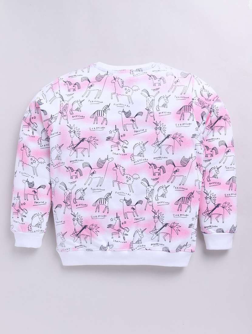 girls printed long sleeve sweatshirt - 22303039 -  Standard Image - 1