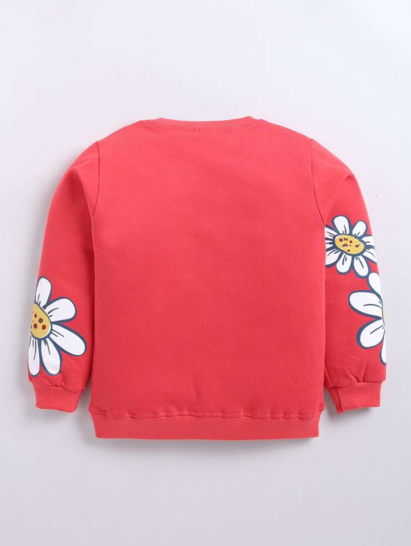 girls front print long sleeve sweatshirt - 22303047 -  Standard Image - 1