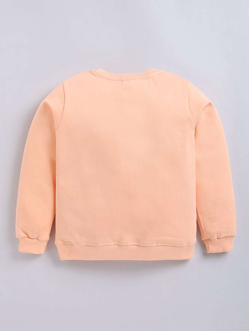 girls front print long sleeve sweatshirt - 22303060 -  Standard Image - 1