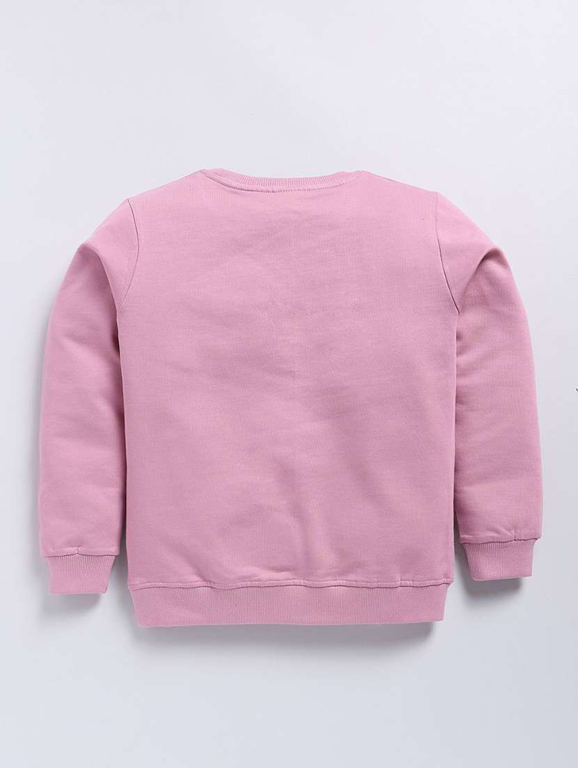 girls front print long sleeve sweatshirt - 22303069 -  Standard Image - 1