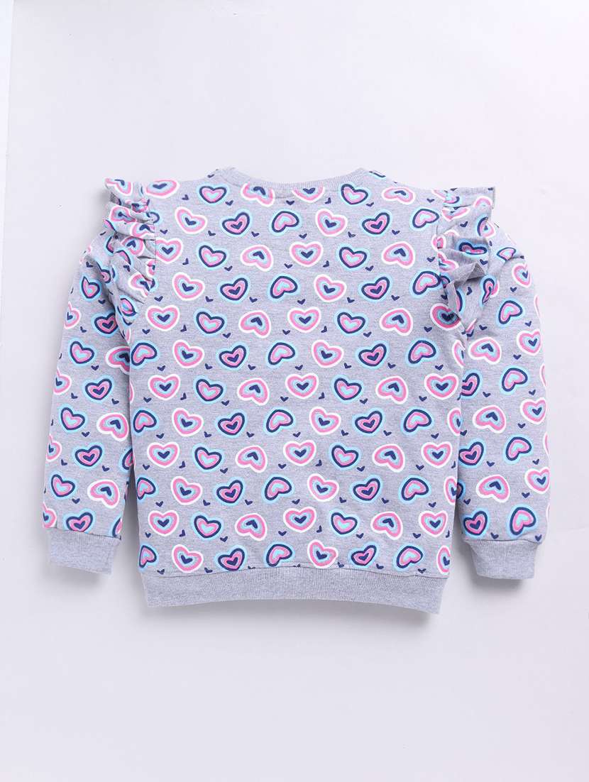 girls printed long sleeve sweatshirt - 22303093 -  Standard Image - 1