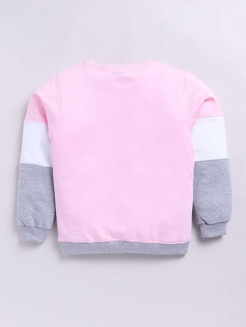 girls color block long sleeve sweatshirt - 22303094 -  Standard Image - 1