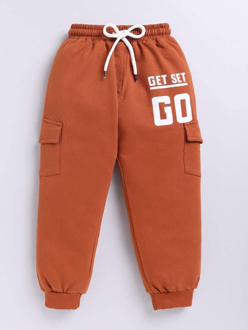 kids printed mid rise jogger