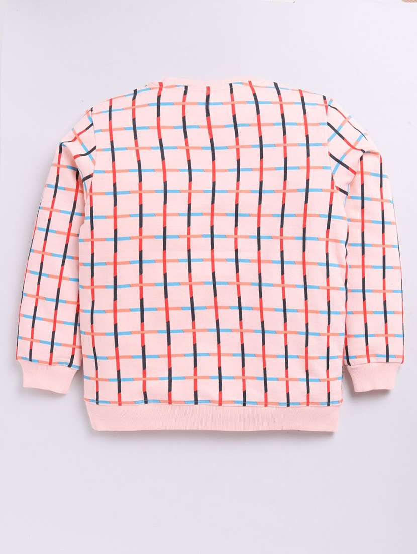 peach cotton all over print sweatshirt - 22303166 -  Standard Image - 1