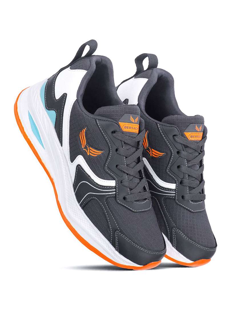 men grey lace up sport shoe - 22303504 -  Standard Image - 1