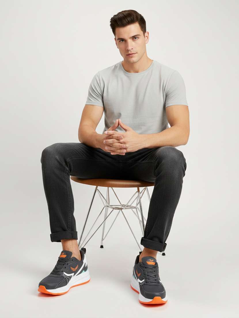 men grey lace up sport shoe - 22303507 -  Standard Image - 4