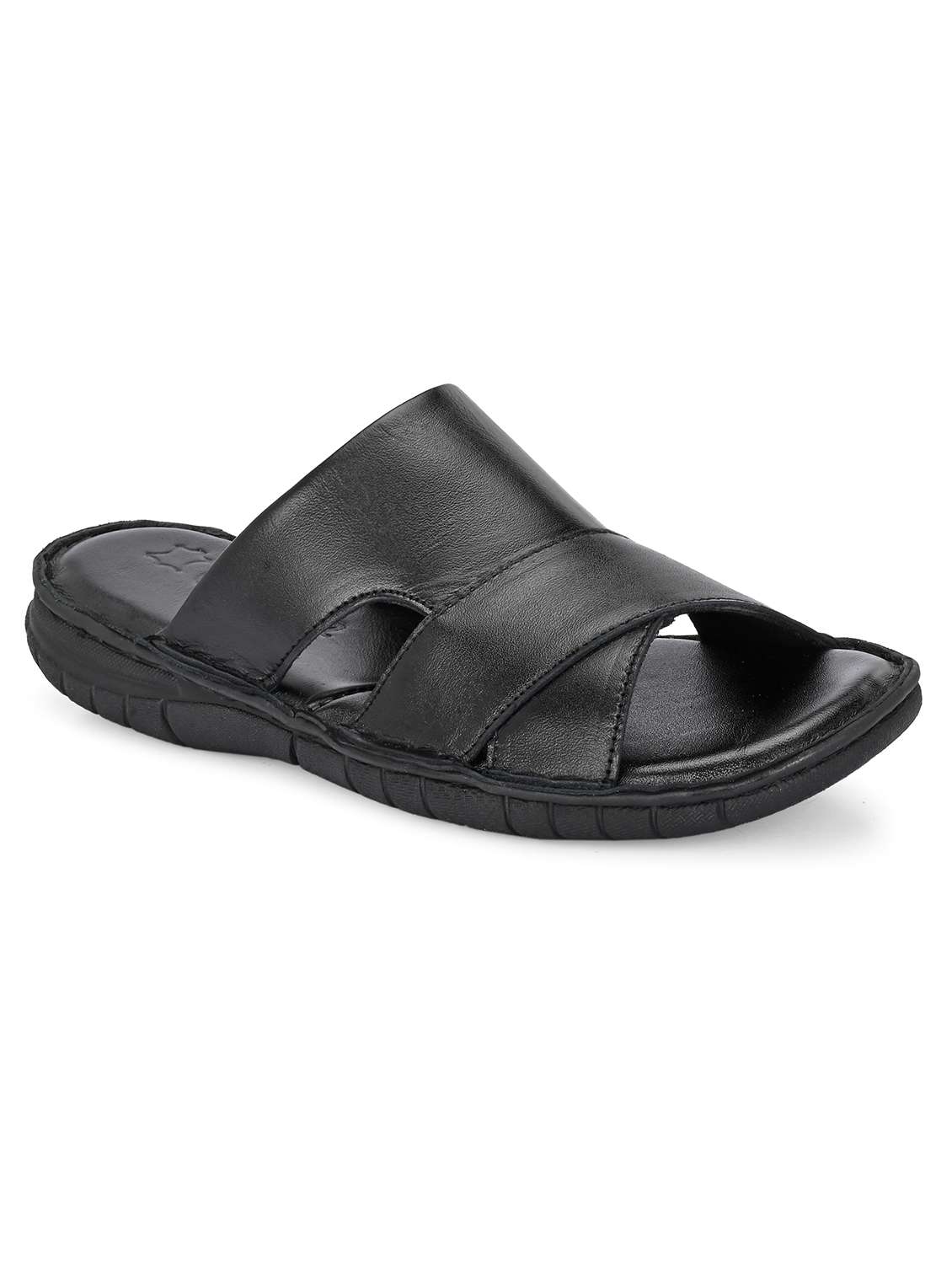 men black slip on sandal - 22303518 -  Standard Image - 1
