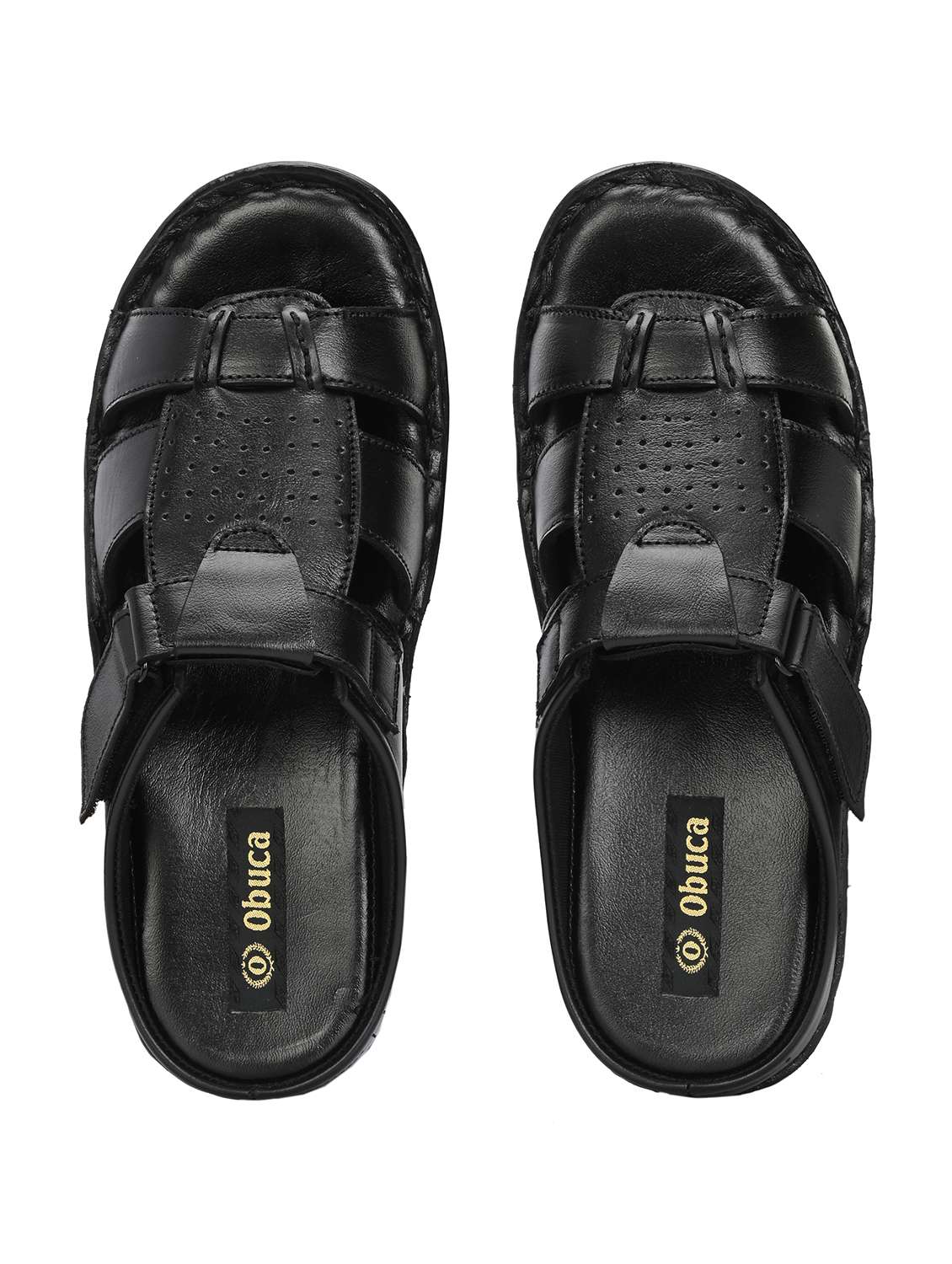 men black slip on sandal - 22303520 -  Standard Image - 4