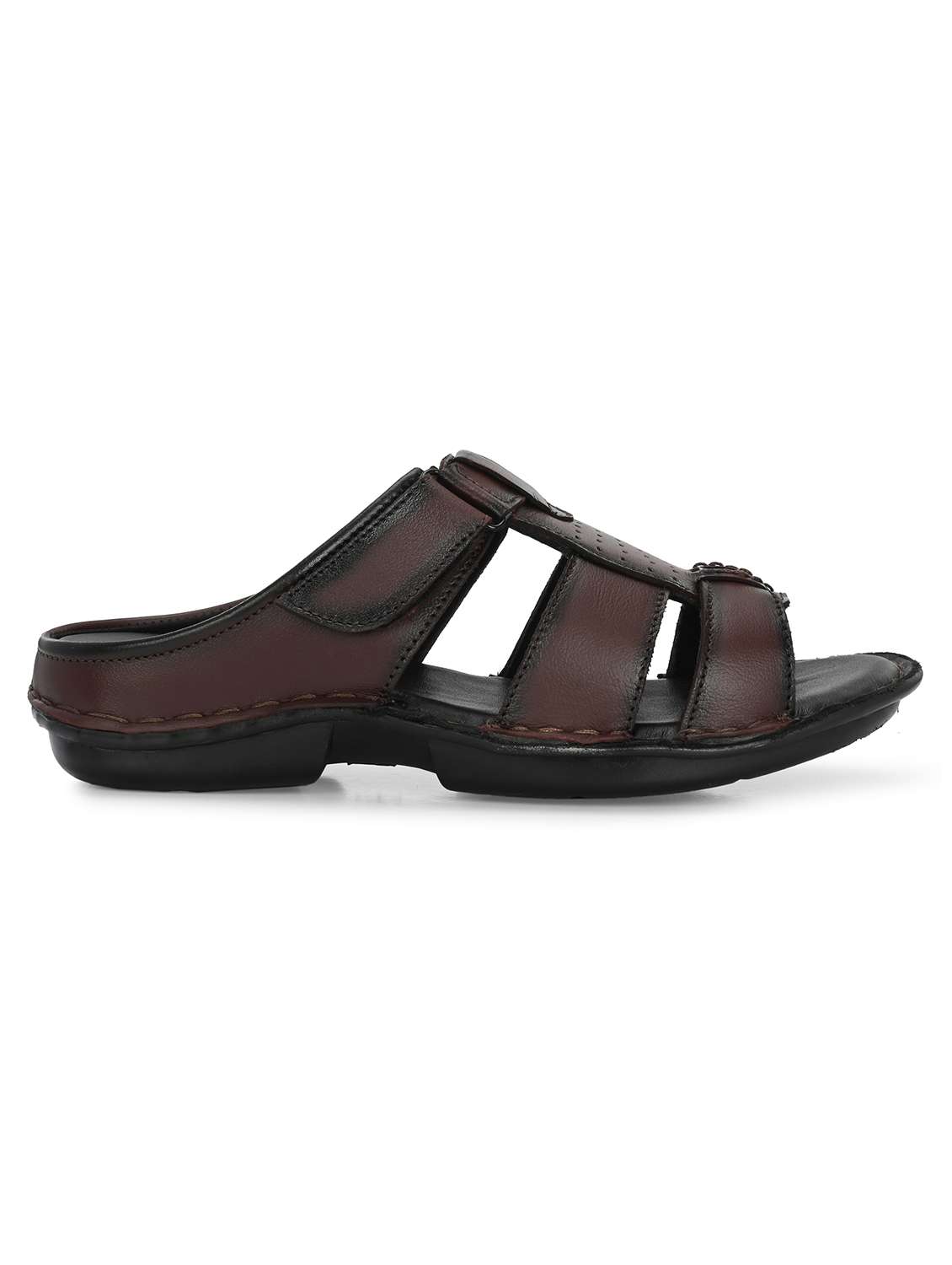 men brown slip on sandal - 22303521 -  Standard Image - 1