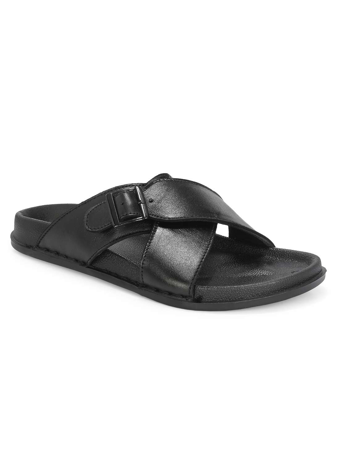 men black slip on sandal - 22303522 -  Standard Image - 1