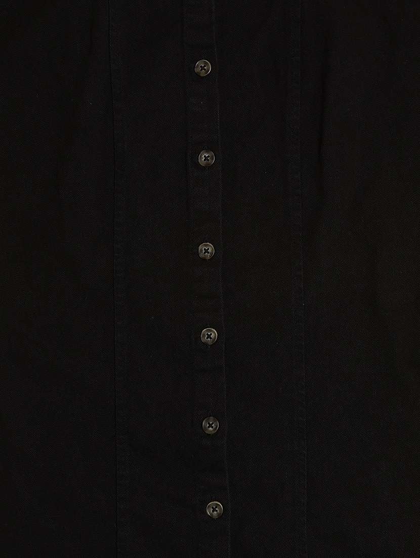 black cotton shirt dress - 22303754 -  Standard Image - 4