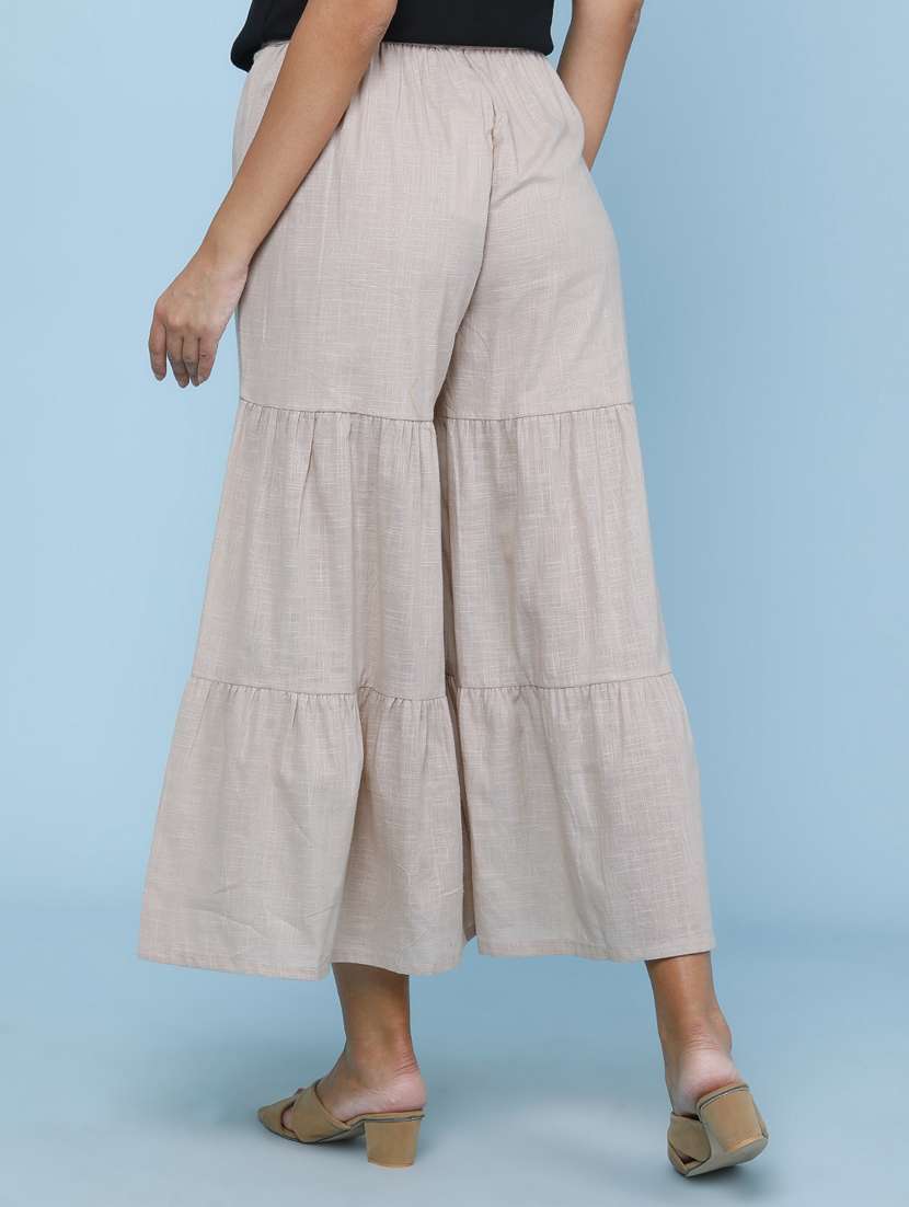 Women Solid Mid Rise Sharara - 22304081 -  Standard Image - 4