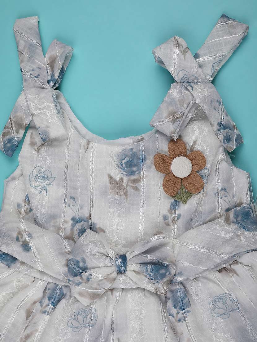 girls printed sleeveless flared frock - 22304199 -  Standard Image - 4