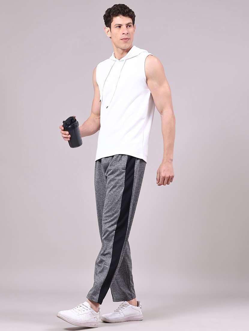 men side taped mid rise full length track pant - 22304687 -  Standard Image - 4