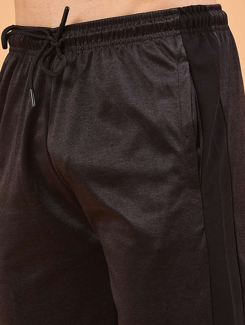 black polyester  full length track pant - 22304689 -  Standard Image - 1