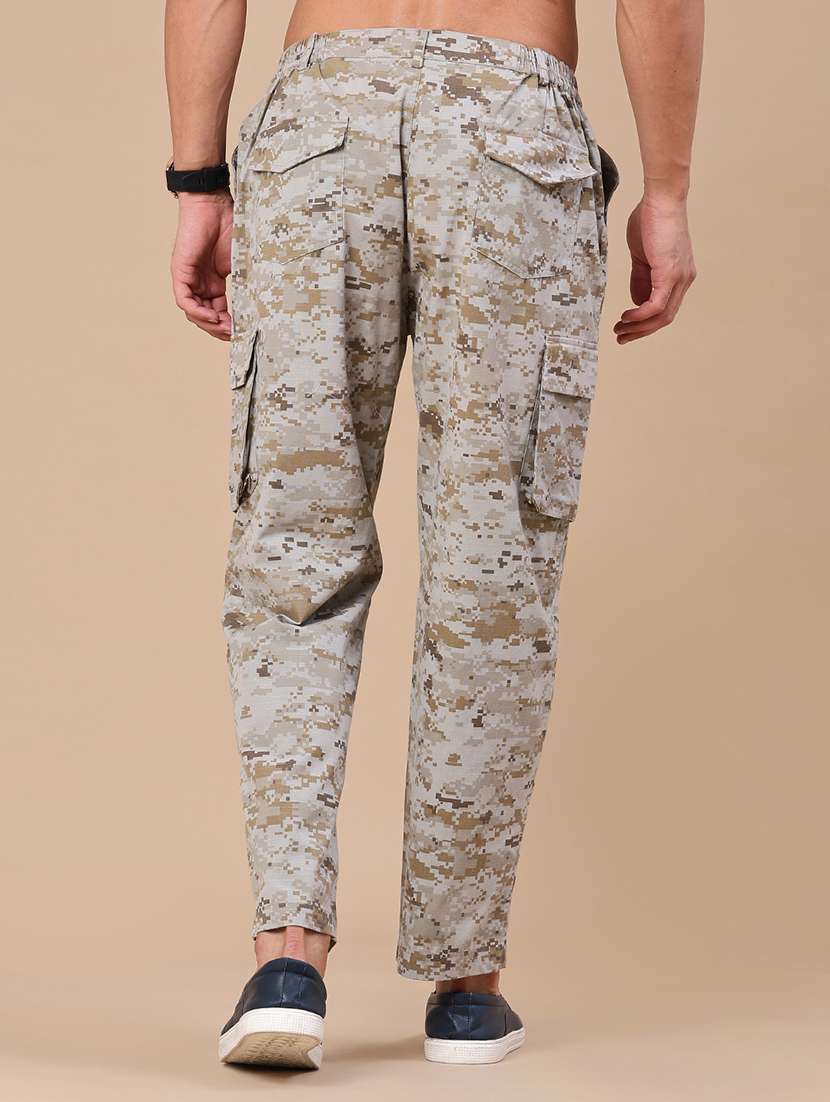men printed mid rise cargo pant - 22304702 -  Standard Image - 4