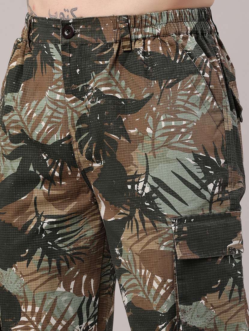 men printed mid rise cargo pant - 22304703 -  Standard Image - 1
