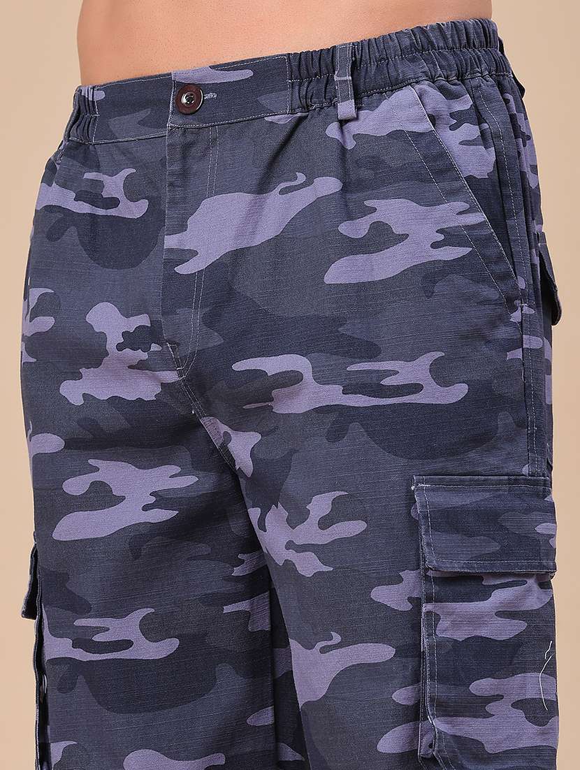 men printed mid rise cargo pant - 22304705 -  Standard Image - 1