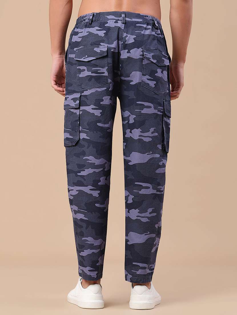 men printed mid rise cargo pant - 22304705 -  Standard Image - 4