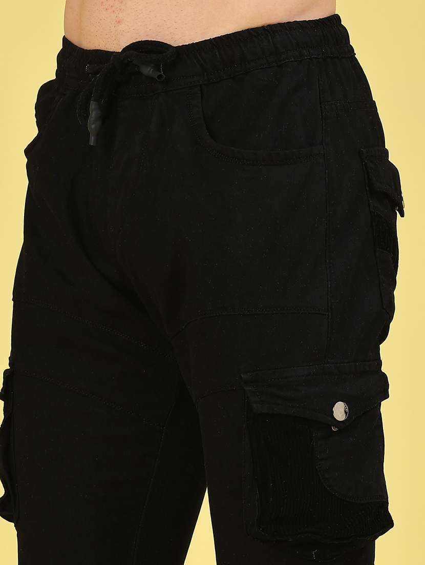 men solid mid rise regular fit jogger - 22304710 -  Standard Image - 1