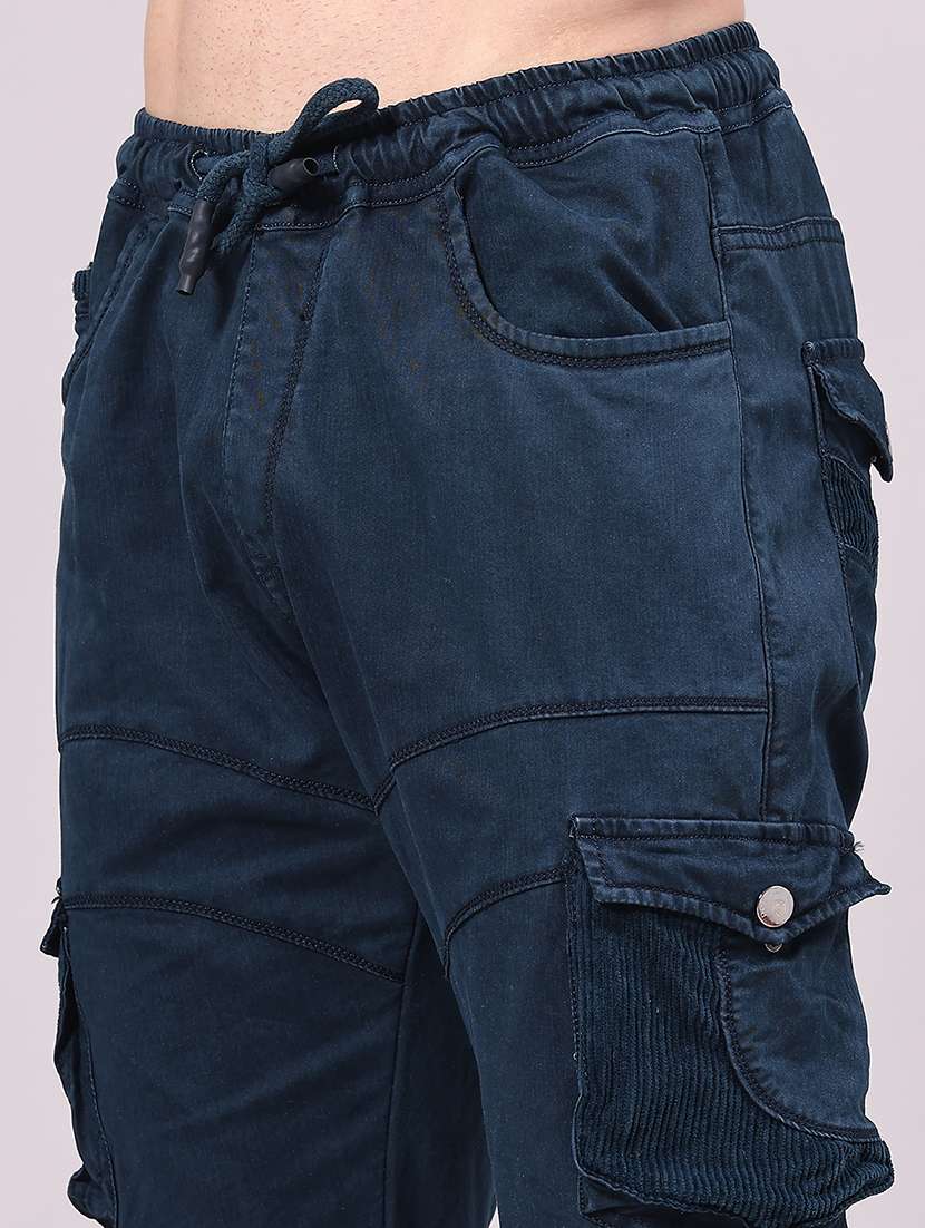 men solid mid rise regular fit jogger - 22304717 -  Standard Image - 1