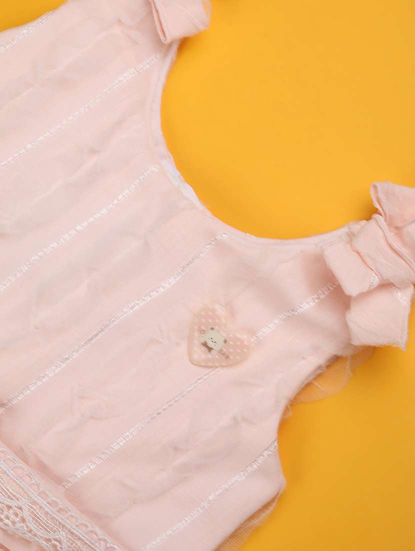 girls self designed sleeveless flared frock - 22304761 -  Standard Image - 4