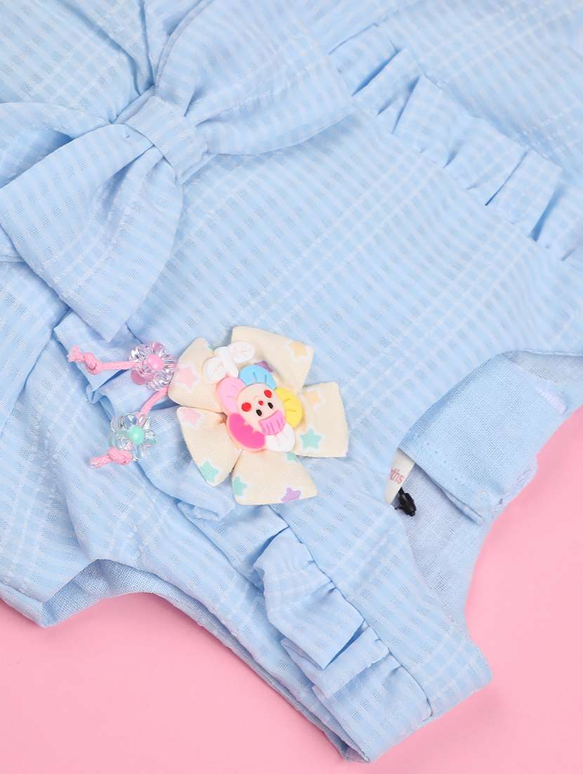 girls self designed sleeveless flared frock - 22304764 -  Standard Image - 4