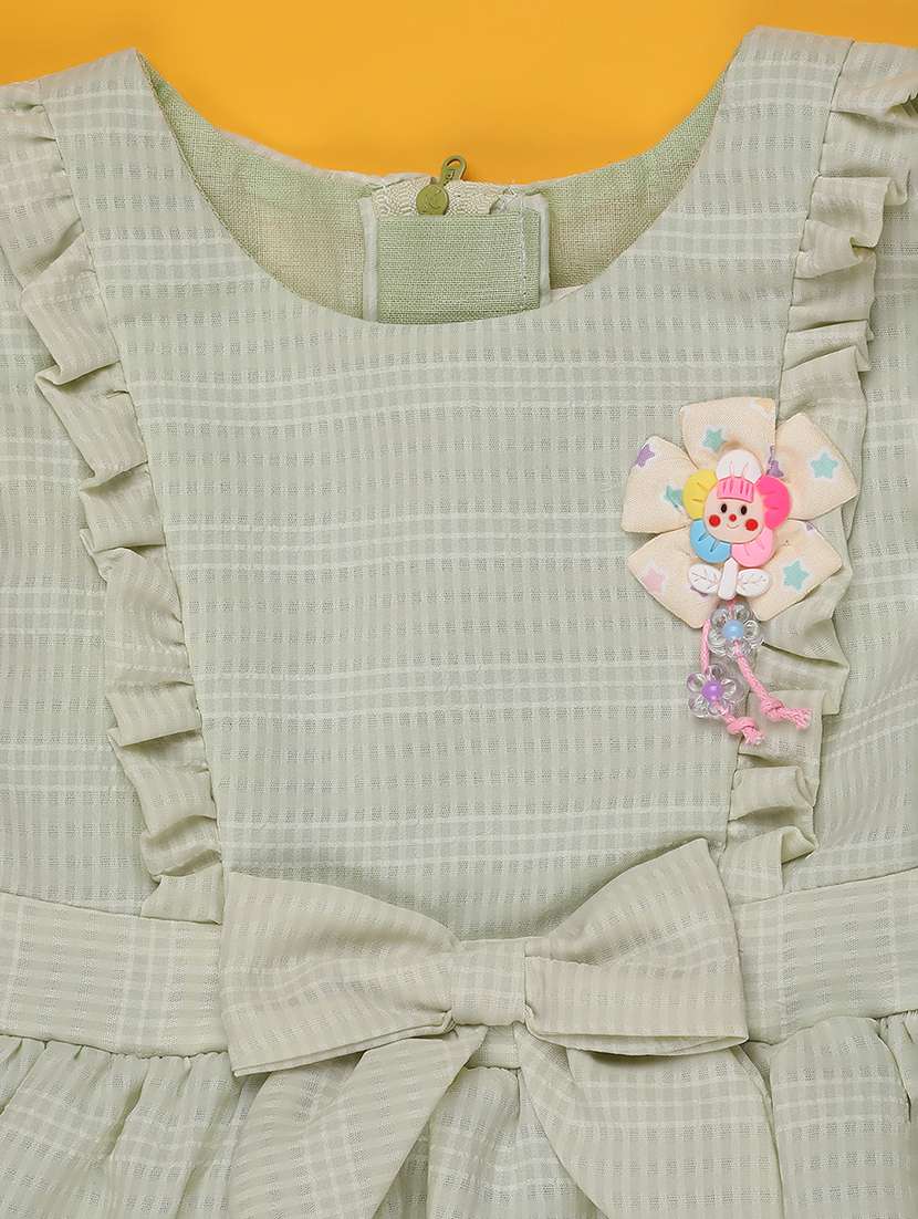 girls self designed sleeveless flared frock - 22304767 -  Standard Image - 4