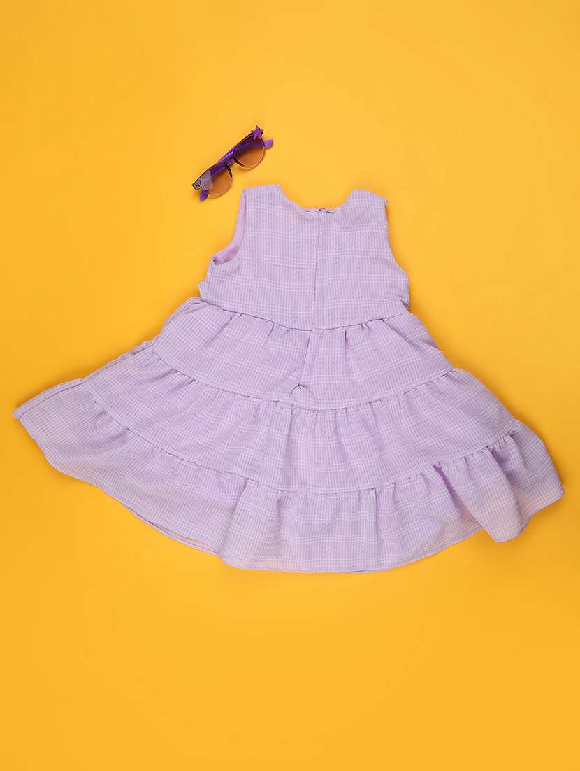 girls self designed sleeveless flared frock - 22304768 -  Standard Image - 1
