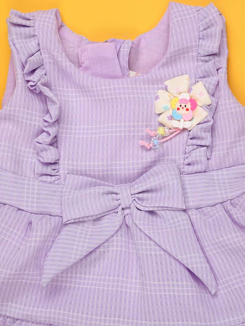 girls self designed sleeveless flared frock - 22304768 -  Standard Image - 4