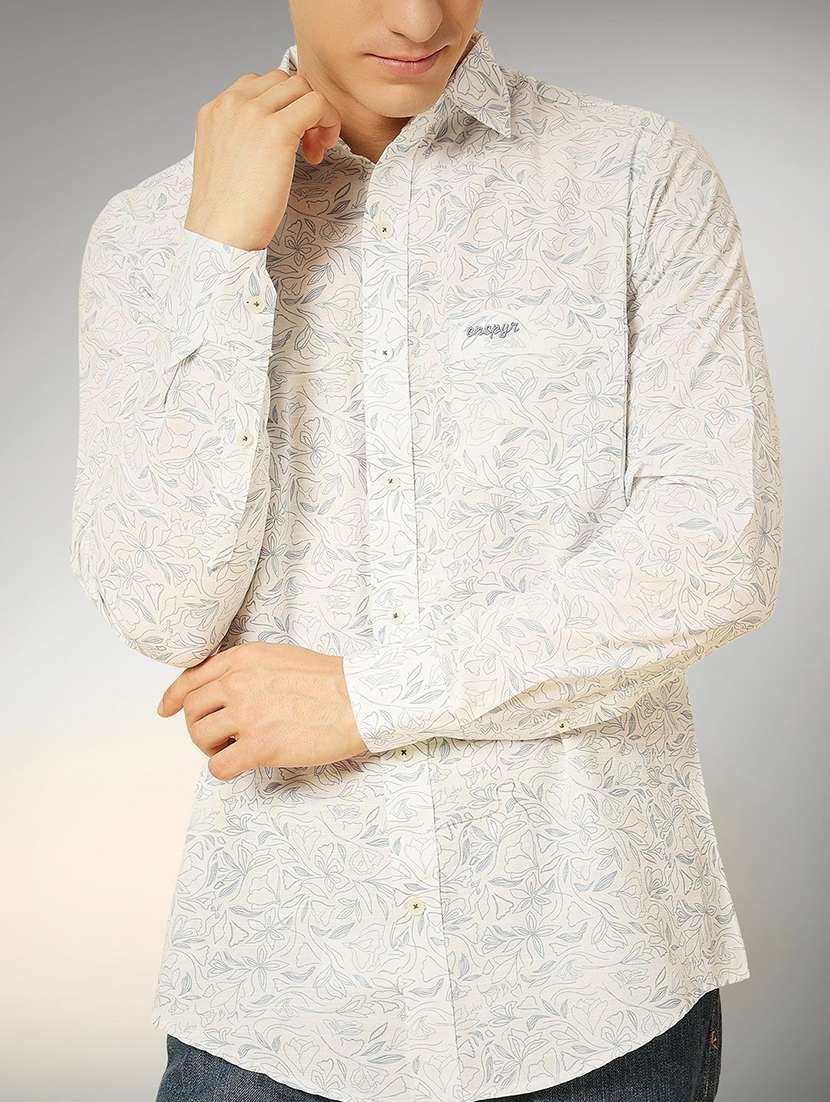 men printed long sleeve regular fit casual shirt - 22305140 -  Standard Image - 4