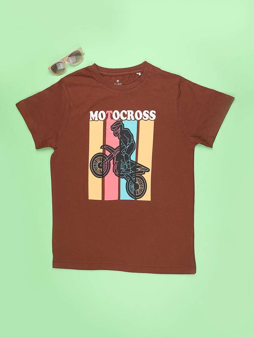 boys printed round neck t-shirt - 22305198 -  Standard Image - 1