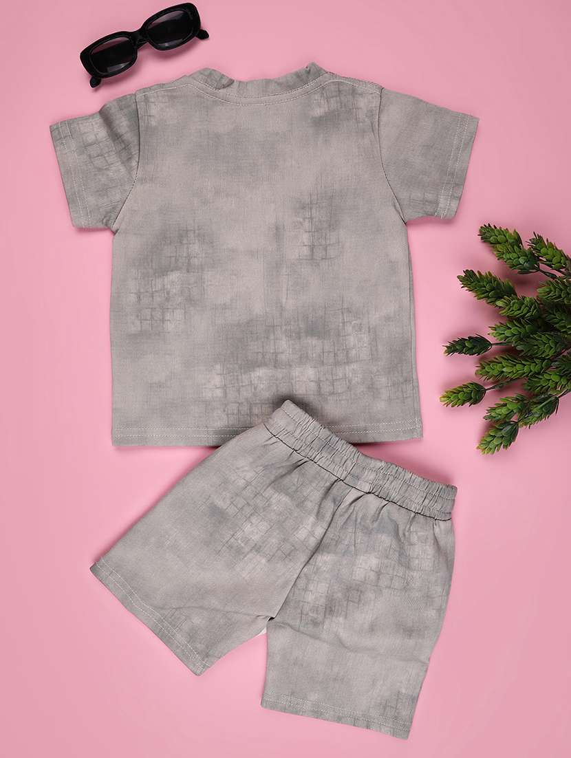 boys printed short sleeve t-shirt & shorts co-ords set - 22305245 -  Standard Image - 1