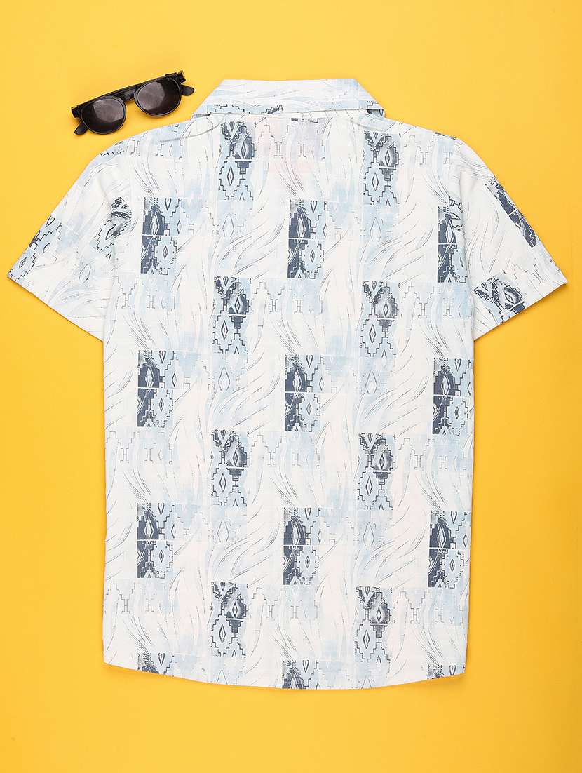 boys printed cuban collar shirt - 22305357 -  Standard Image - 1