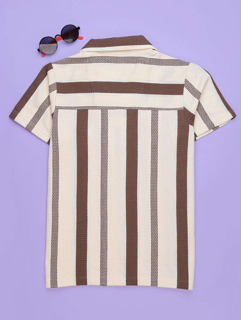 boys striped short sleeve casual shirt - 22305385 -  Standard Image - 1