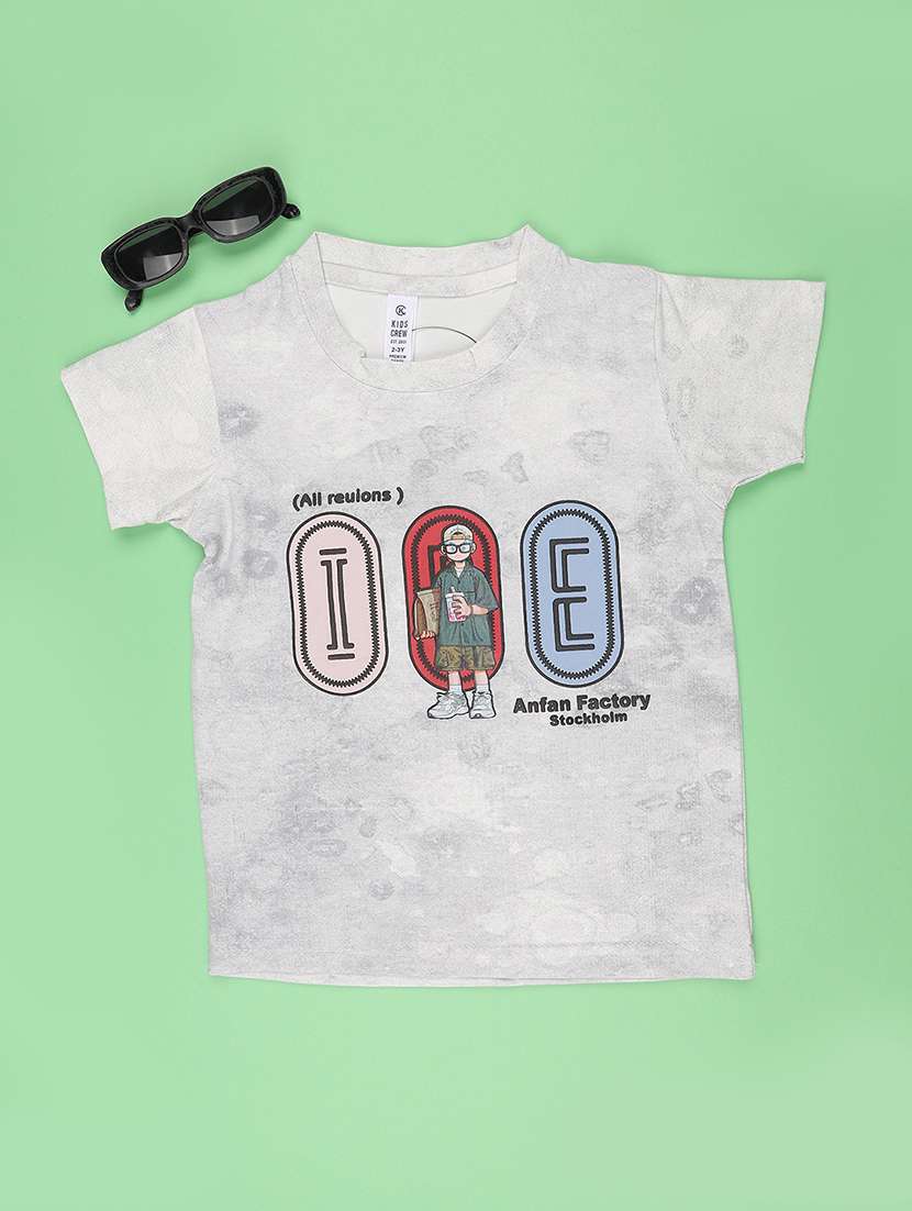 boys printed short sleeves regular fit t-shirt - 22305409 -  Standard Image - 1