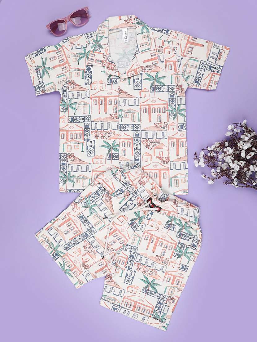 orange cotton suit sets twin & dungree - 22305434 -  Standard Image - 1