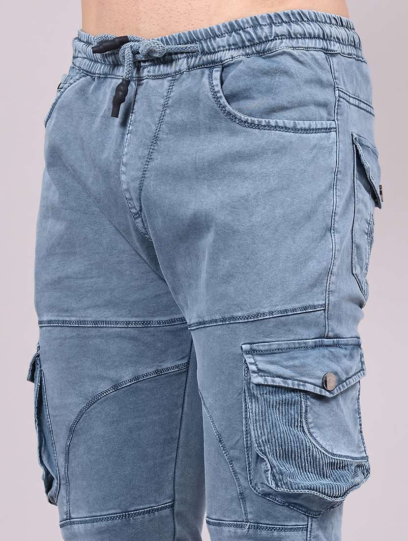 men solid mid rise regular fit jogger - 22305459 -  Standard Image - 1
