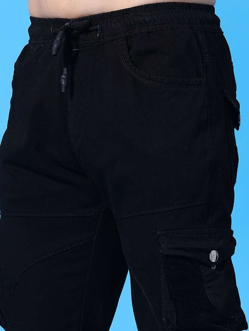 black cotton joggers - 22305460 -  Standard Image - 1