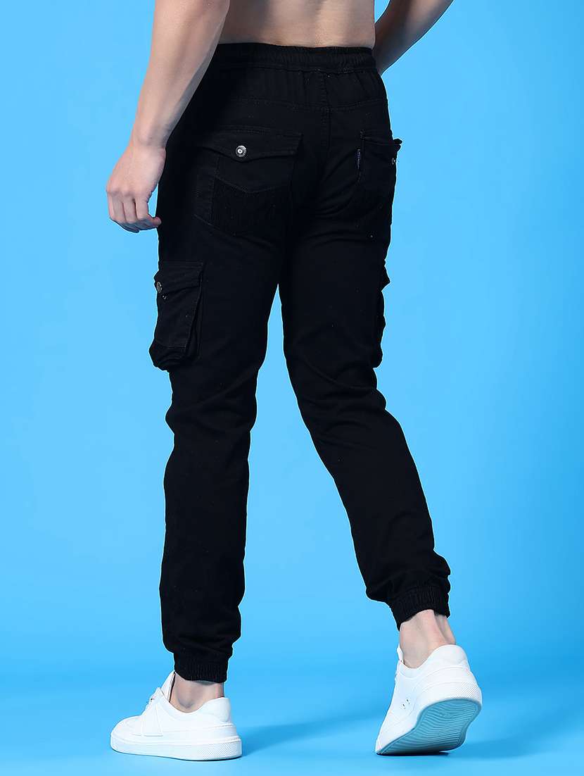 black cotton joggers - 22305460 -  Standard Image - 4