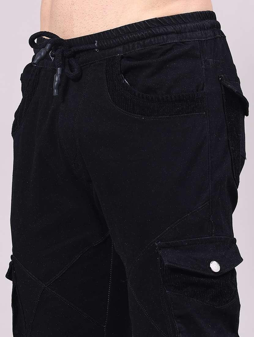 men solid mid rise regular fit jogger - 22305473 -  Standard Image - 1