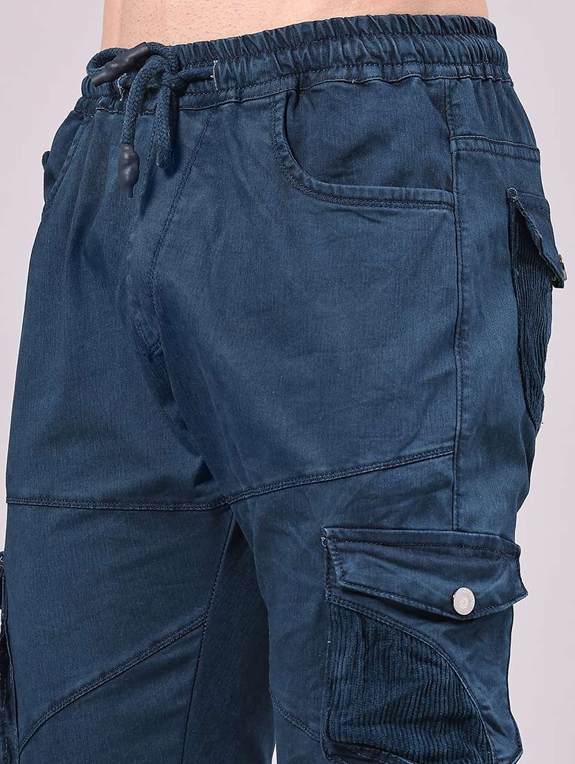 men solid mid rise regular fit jogger - 22305479 -  Standard Image - 1