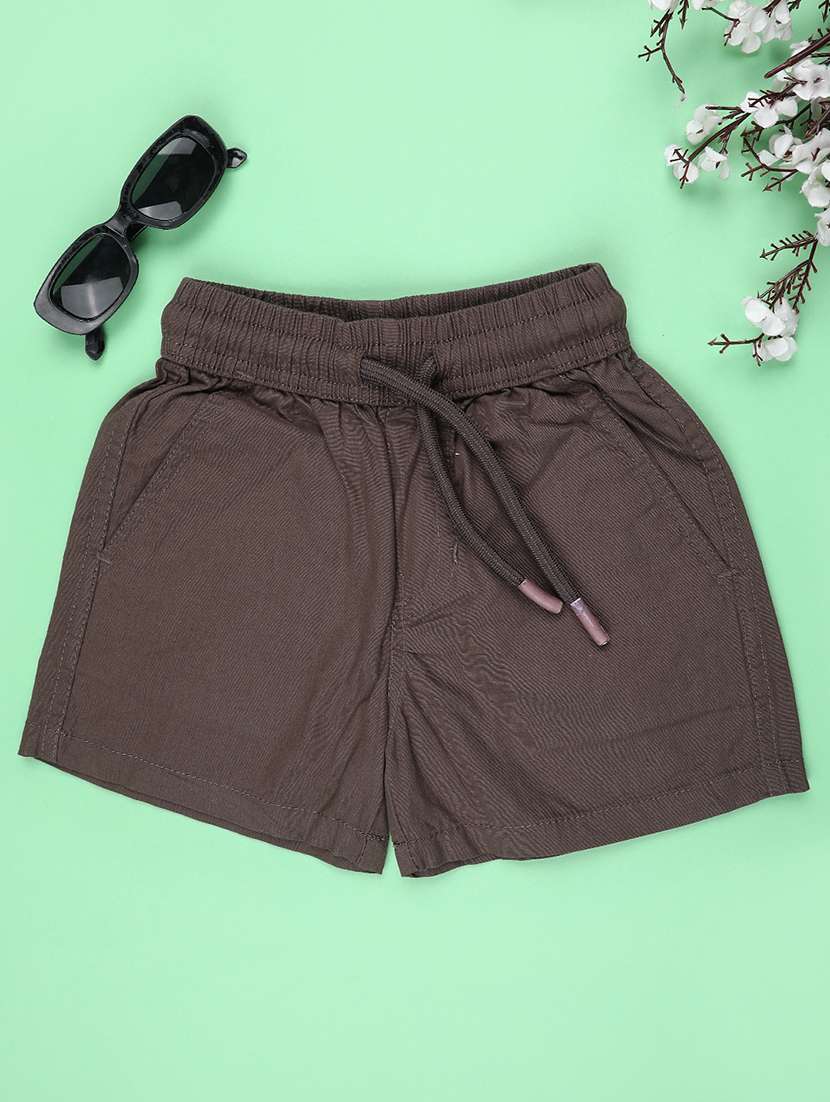 brown cotton shorts & three fourth - 22305493 -  Standard Image - 1