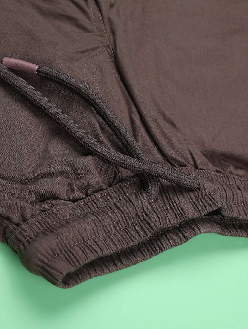 brown cotton shorts & three fourth - 22305493 -  Standard Image - 4