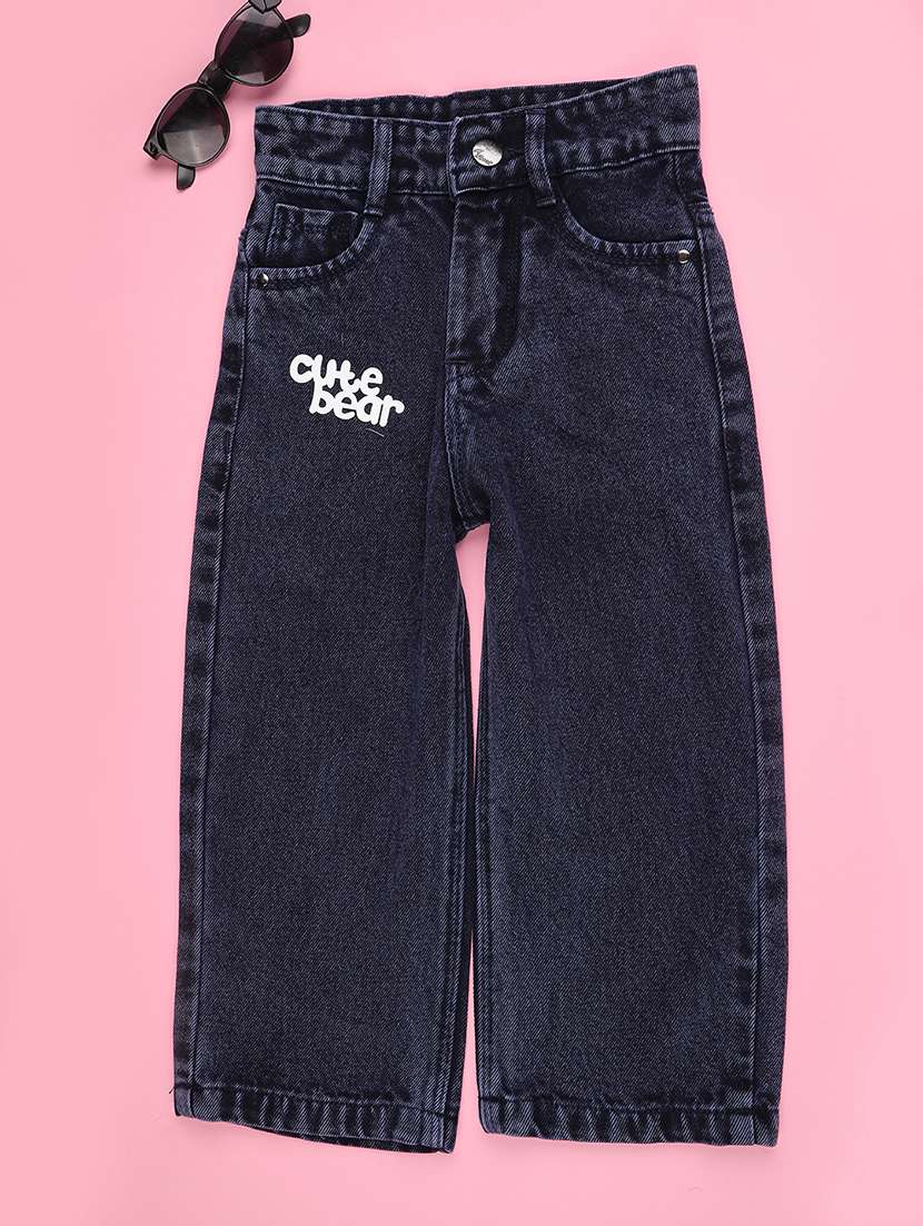 girls solid mid rise slouchy jean - 22305537 -  Standard Image - 1