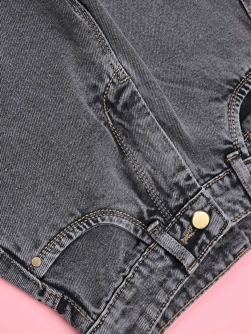 girls solid high rise wide leg jeans  - 22305543 -  Standard Image - 4