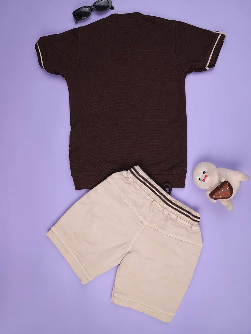 boys t-shirt and shorts co-ord set - 22305583 -  Standard Image - 1